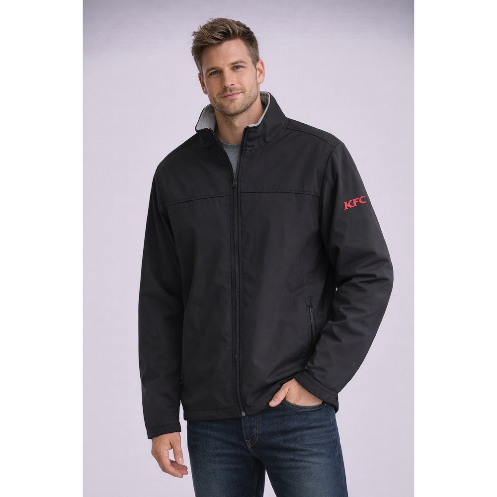 Barco Uniforms‎ KFC Employee Softshell Jacket Black Fleece Lined Mens 4XL 4X